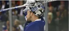  ?? TORONTO STAR FILE PHOTO ?? James Reimer, above, is second in the NHL in save percentage, and could help out a team looking for depth at goaltender, or even a starter. Michael Grabner, left, offers speed and a scoring touch. Both players could attract the attention of the St....