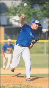  ?? RICH HUNDLEY III — FOR THE TRENTONIAN ?? TCA’s Connor Egan delivers a pitch during a Last Dance Tournament game Tuesday at Trenton Babe Ruth.