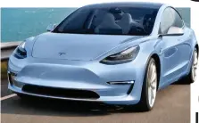  ?? ?? Updated software: A Model 3 Tesla