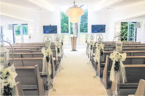  ??  ?? The new wedding pavilion at the Rosspark Hotel in Kells has space for up to 120 guests