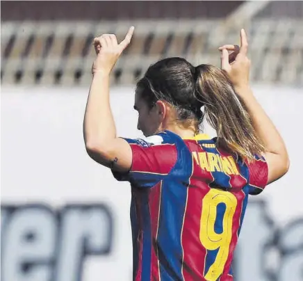  ?? //AFP ?? Mariona es una de las jugadoras fijas en las alineacion­es de Lluís Cortés y se toma el partido de hoy ante el City con precaución a pesar del resultado de la ida