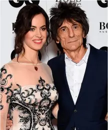  ??  ?? Ronnie Wood and wife Sally Humphreys