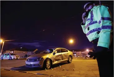  ??  ?? Police at the scene after an attempted murder in Castlemilk last month