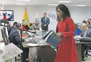  ?? RENÉ FRAGA / EXPRESO ?? Descargo. La jueza Marien Segura acudió la semana pasada a la audiencia dentro del proceso de evaluación.