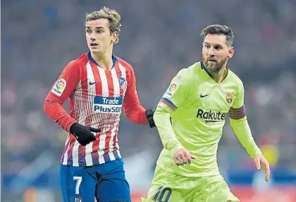  ?? AFP ?? Juntos. Griezmann será compañero de Messi para cumplir su sueño de ganar la Liga de Campeones.