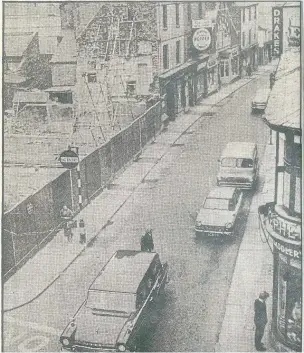  ??  ?? Cheltenham’s Winchcombe Street being demolished