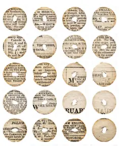  ??  ?? The unusual washers, made from pages of The Telegraph, used in the piano