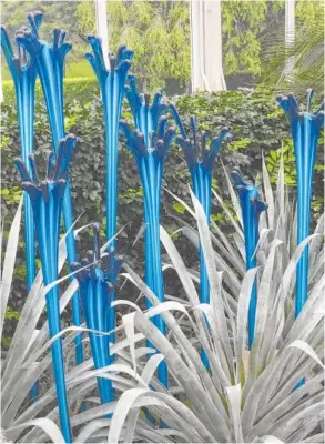  ?? CONTRIBUTE­D PHOTOS ?? The Dale Chihuly exhibit fills the grounds of the New York Botanical Garden with 20 mind-blowing works, including “Glasshouse Fiori 1.”