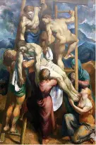  ?? Picasa ?? The Descent from the Cross by Lionel Ellis, a 117 x 85cm oil on canvas which sold for £4,250