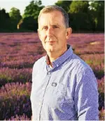  ??  ?? Lorna and Brendan Maye at their lavender farm, in Banstead, Surrey. Interview by Jessica Carpani. Photograph­s by Jack Latham