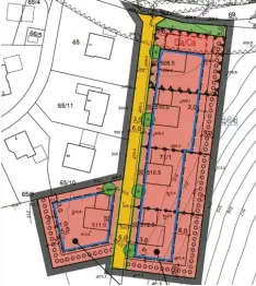  ?? Planzeichn­ung: Kling Consult/Repro Emil Neuhäusler ?? Das neue Baugebiet „Lauseler Grund III“am südöstlich­en Ortsrand von Unterbleic­hen.