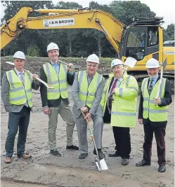  ?? Hannah Picture: Phil ?? Springfiel­d Properties broke ground on the Bertha Park developmen­t in Perth last month. Pictured are councillor­s John Rebbick and Dave Doogan, Springfiel­d chairman Sandy Adam, Councillor Ian Campbell and landowner Alistair Ritchie.