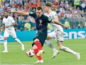  ??  ?? Mandzukic marcou o golo decisivo que apurou os croatas