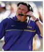  ?? STEPHEN M. DOWELL / ORLANDO SENTINEL / TNS ?? LSU head coach Ed Orgeron could be on the hot seat.