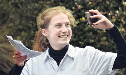  ?? PHOTO: PETER MCINTOSH ?? Just like TV . . . Otago Girls’ High School pupil Henrietta Finney Waters (15) rehearses her speech for the Race Unity Speech Awards, which will be held online later this week.