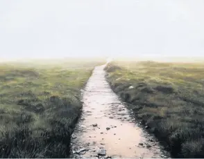  ??  ?? Haunting Philip’s oil painting ‘An Endless Path’