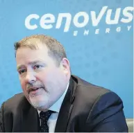  ?? JEFF MCINTOSH / THE CANADIAN PRESS FILES ?? Cenovus president and CEO Alex Pourbaix has suggested oil companies cut production to boost the price of Canadian crude but downstream companies disagree