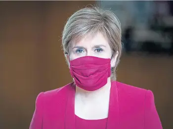  ??  ?? NEW STEPS: Nicola Sturgeon hopes the changes will keep the country on track.