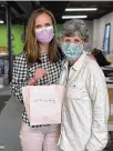  ?? ?? Sarah Kallile and her mom,
Sue, who had a career in the garment industry, take the final Lunnie prototype bra to the manufactur­er in Columbus. Lunnie has just had its first launch and is shipping product this month.