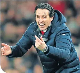  ??  ?? Arsenal head coach Unai Emery says the Gunners must adapt