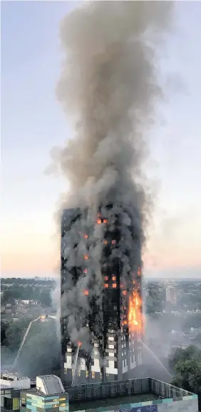  ?? Natalie Oxford ?? > Grenfell Tower was destroyed by fire on June 14