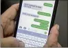  ?? DAMON HIGGINS / THE PALM BEACH POST ?? Palm Beach County’s text-to-911 system won’t accept photos or videos, and using emojis will disconnect communicat­ion.
