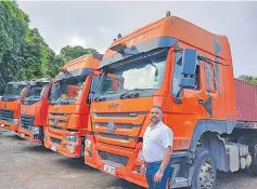  ?? Picture: ZIFIRAH VUNILEBA ?? D.N. Patel Ltd’s operation manager Kapil Patel with a few of their vehicles.