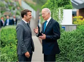  ?? Maison-Blanche (archives) ?? Emmanuel Macron rencontrer­a Joe Biden, mercredi, à Washington.