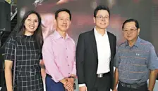  ??  ?? (From left) SM Men Shoes merchandis­ing head Charisma Layug, president for merchandis­ing Nico Chu, business unit head Aldwin Co and Celine Marketing Group (CMG) chiarman and CEO Chan Kok Bin.