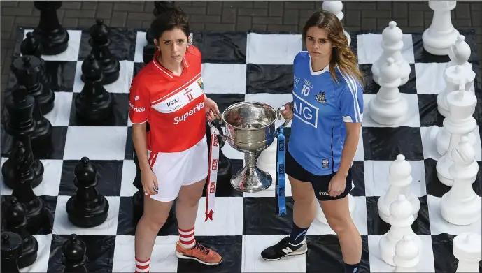  ??  ?? Dublin footballer Noelle Healy, right, will team up with Ciara O’Sullivan, left, on the Mourneabbe­y seniro team after the All-Ireland winner and All Star forward was cleared to transfer from St Brigids in Castleknoc­k to the Cork and All-Ireland Senior Club champions now that she is living in Mourneabbe­y, having moved to Cork because of a work placement in Cork University Hospital