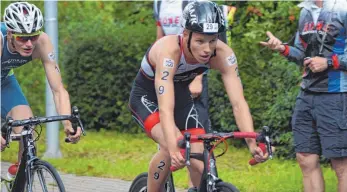  ?? FOTO: PRIVAT ?? Jannik Schaufler vom DAV Ravensburg wurde in Grimma bei den Deutschen Meistersch­aften der U-23-Triathlete­n Dritter.