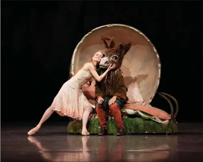  ?? ERIK TOMASSON — SAN FRANCISCO BALLET ?? Sasha De Sola and Lucas Erni perform in San Francisco Ballet’s 2020produc­tion of Balanchine’s “A Midsummer Night’s Dream.” The performanc­e will be streamed beginning Jan. 21.