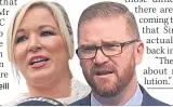  ??  ?? STORM Michelle O’neill and Simon Hamilton