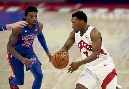  ?? Ap FILE PHOTOS ?? Kyle Lowry, right, was not traded by the Toronto raptors prior to Thursday’s deadline. Houston, however, sent Victor Oladipo, below middle, to the Miami Heat.