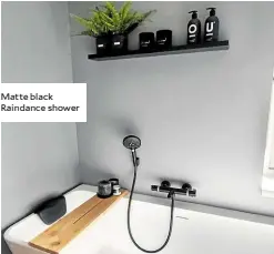  ?? ?? Matte black Raindance shower