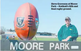  ??  ?? Steve Graveson at Moore Park — Katikati’s fifth and final rugby ground.