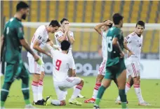  ?? Chris Whiteoak / The National ?? The UAE played out a dramatic 2-2 draw against Iraq at the Zabeel Stadium on Tuesday