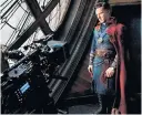  ?? ?? Time traveller: Cumberbatc­h as Doctor Strange, sporting the Master Ultra Thin Perpetual Calendar