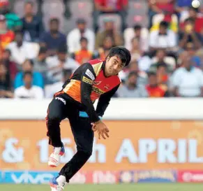  ??  ?? Impressive: Rashid Khan took nine wickets for Sunrisers Hyderabad