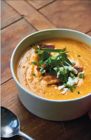  ?? KATIE WORKMAN VIA AP ?? A cream of carrot soup