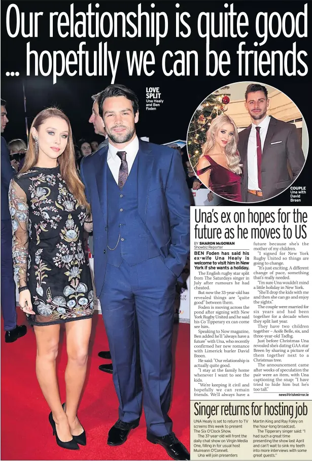  ??  ?? LOVE SPLIT Una Healy and Ben Foden COUPLE