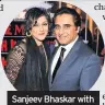  ??  ?? Sanjeev Bhaskar with his wife Meera Syal