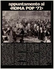  ?? ?? «Ciao 2001» numero 19 (14 maggio 1972). A destra: locandina del festival per negozi e club. Sotto: «Ciao 2001» numero 21
(28 maggio).