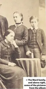  ??  ?? The Ward family, and above right, some of the picturesfr­om the album