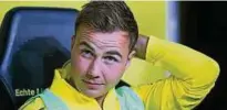  ??  ?? Zum Zuschauen verdammt: Mittelfeld­spieler Mario Götze von Borussia Dortmund. Foto: firo