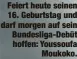  ??  ?? Feiert heute seinen 16. Geburtstag und darf morgen auf sein Bundesliga-Debüt hoffen: Youssoufa
Moukoko.