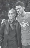  ?? MICHAEL CHOW/THE REPUBLIC ?? Mercury guard Diana Taurasi and Suns guard Devin Booker are encouragin­g voter participat­ion in the Nov. 3 election.