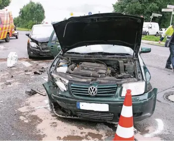  ?? FOTO: KREISPOLIZ­EIBEHÖRDE METTMANN ?? Zwei Autofahrer­innen wurden bei einem Unfall am 12. Juli 2017 auf der Meiersberg­er Straße verletzt. Es entstand ein Sachschade­n von 20000 Euro.