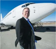  ?? T O D D KO R O L / NAT I O NA L P O S T ?? Calgary entreprene­ur Roger Jewett has created Jump On Flyaways, an airplane- sharing service that offers flights at fares 30 to 65 per cent below mainstream airlines.