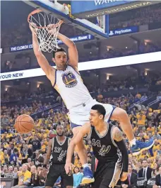  ?? KYLE TERADA, USA TODAY SPORTS ?? Zaza Pachulia (27) says Gregg Popovich inflamed fans by comparing a play that injured Kawhi Leonard to manslaught­er.